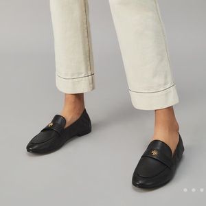 Tory Burch Ballet Loafer - Black Napa leather 7.5 - $80 gold hardware.